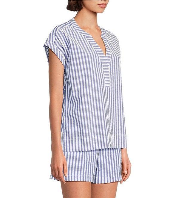 Tommy Bahama Frond Harbor Seersucker Short Sleeve Coordinating Top Product Image