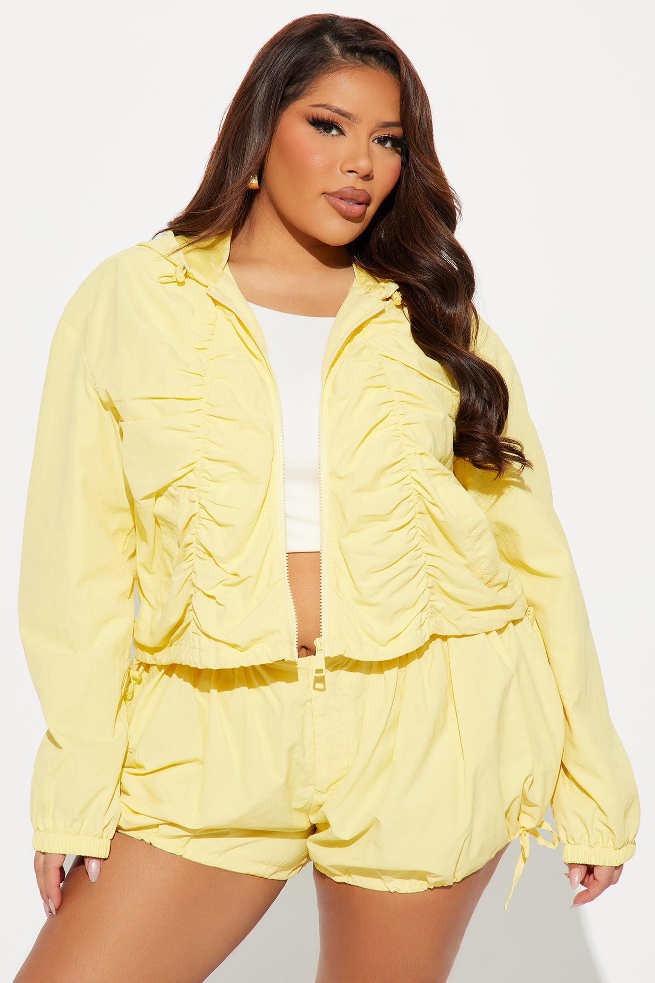 Sweet Like Honey Windbreaker Jacket - Yellow Product Image