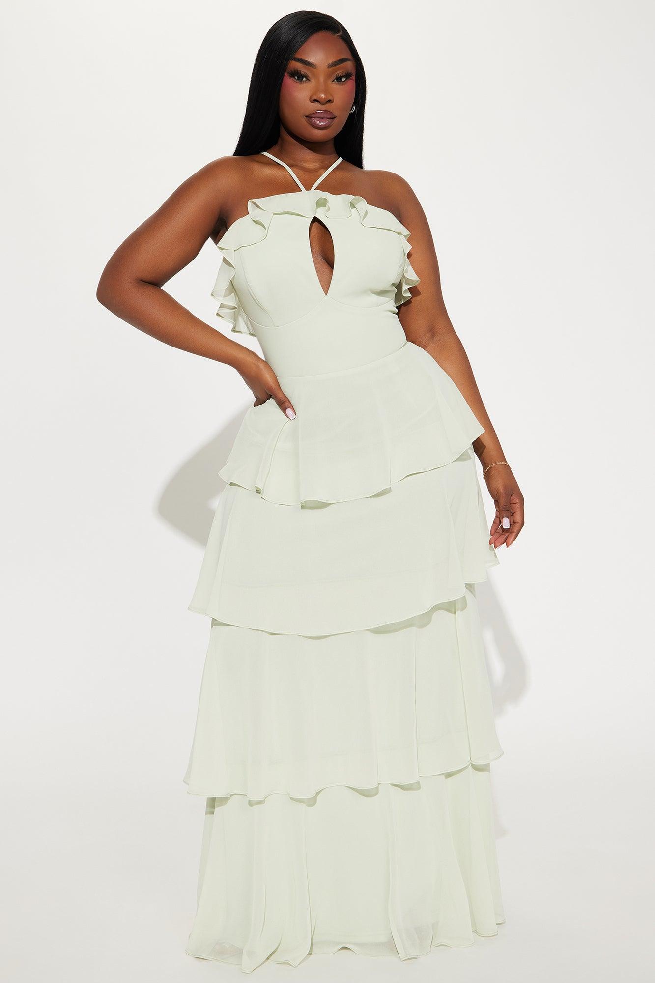 Tabitha Chiffon Maxi Dress - Sage Product Image