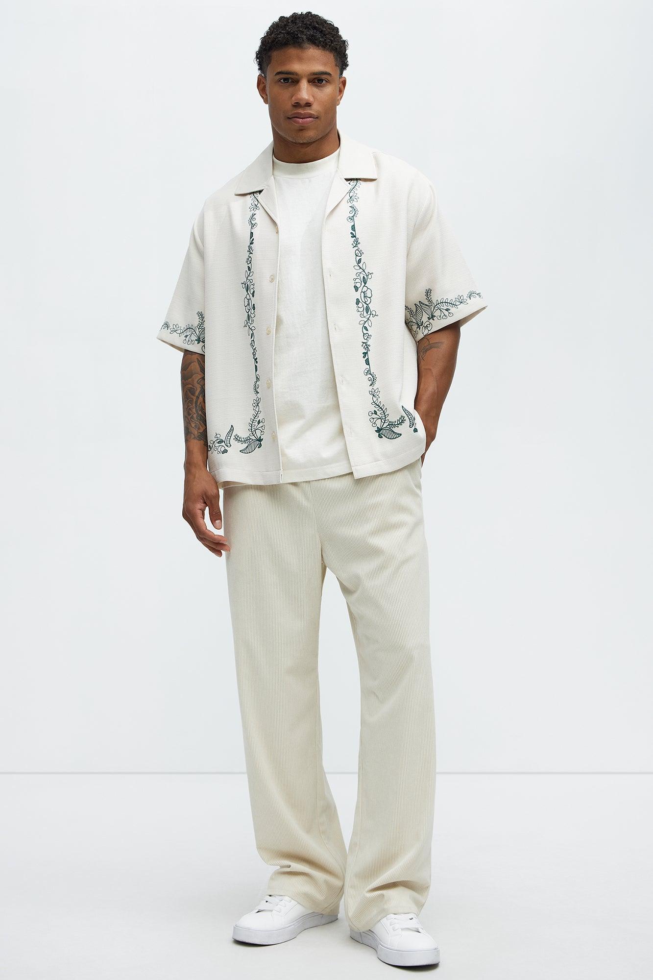 Beau Baggy Corduroy Pants - Cream Product Image