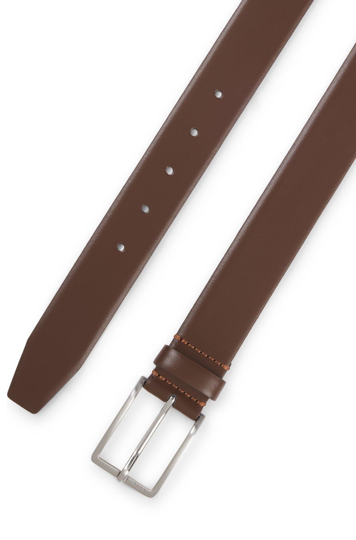 Italian-made leather belt with pin buckle Product Image