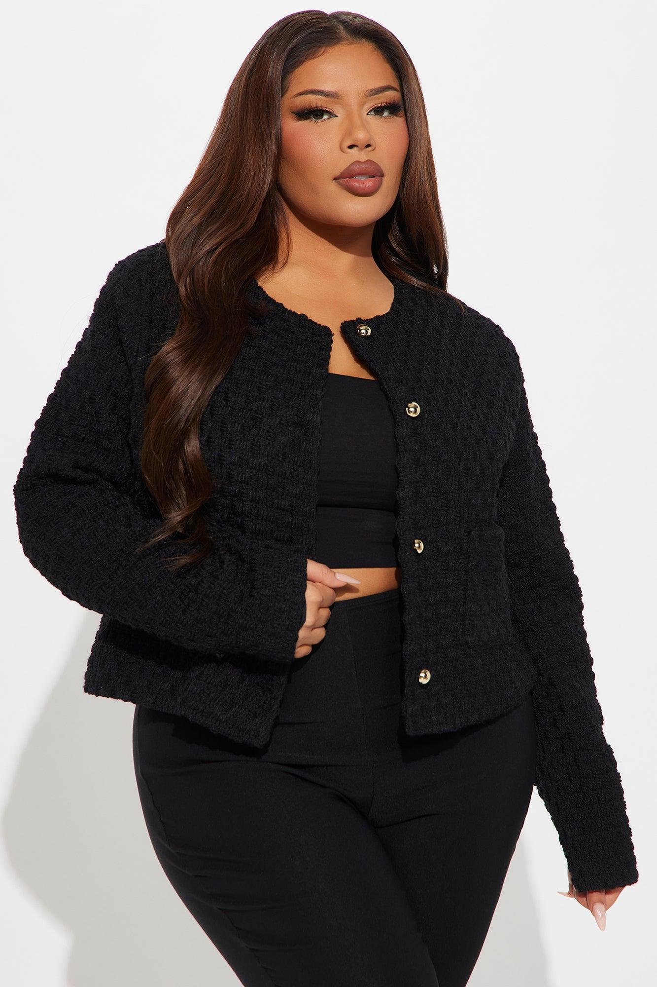 Beverly Hills Tweed Jacket - Black Female Product Image