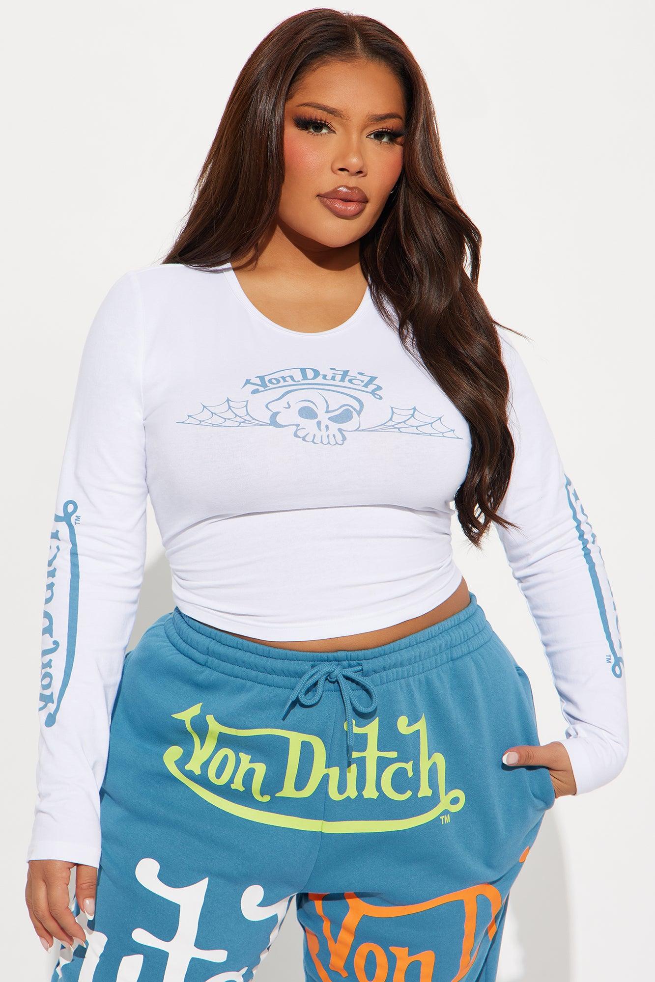 Von Dutch Skull Long Sleeve Top - White/combo Product Image