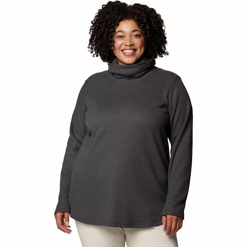 Columbia Womens Holly Hideaway Waffle Cowl Neck Pullover - Plus Size- Product Image