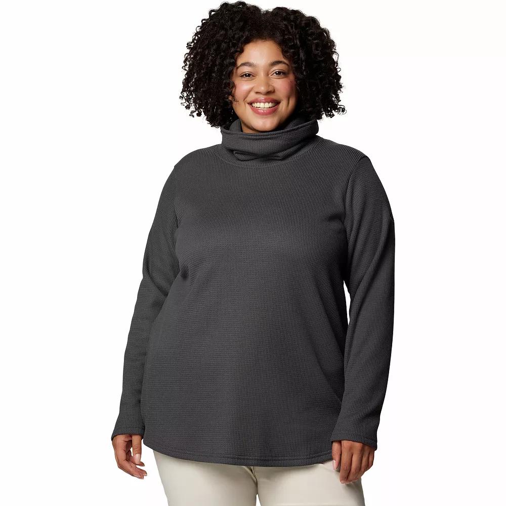 Columbia Womens Holly Hideaway Waffle Cowl Neck Pullover - Plus Size- Product Image