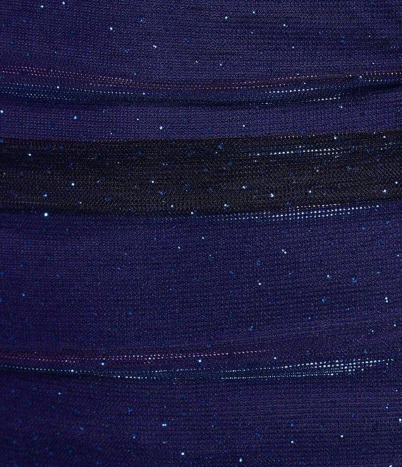 B. Darlin V-Neckline Sleeveless Allover Shirring Bodycon Dress Product Image