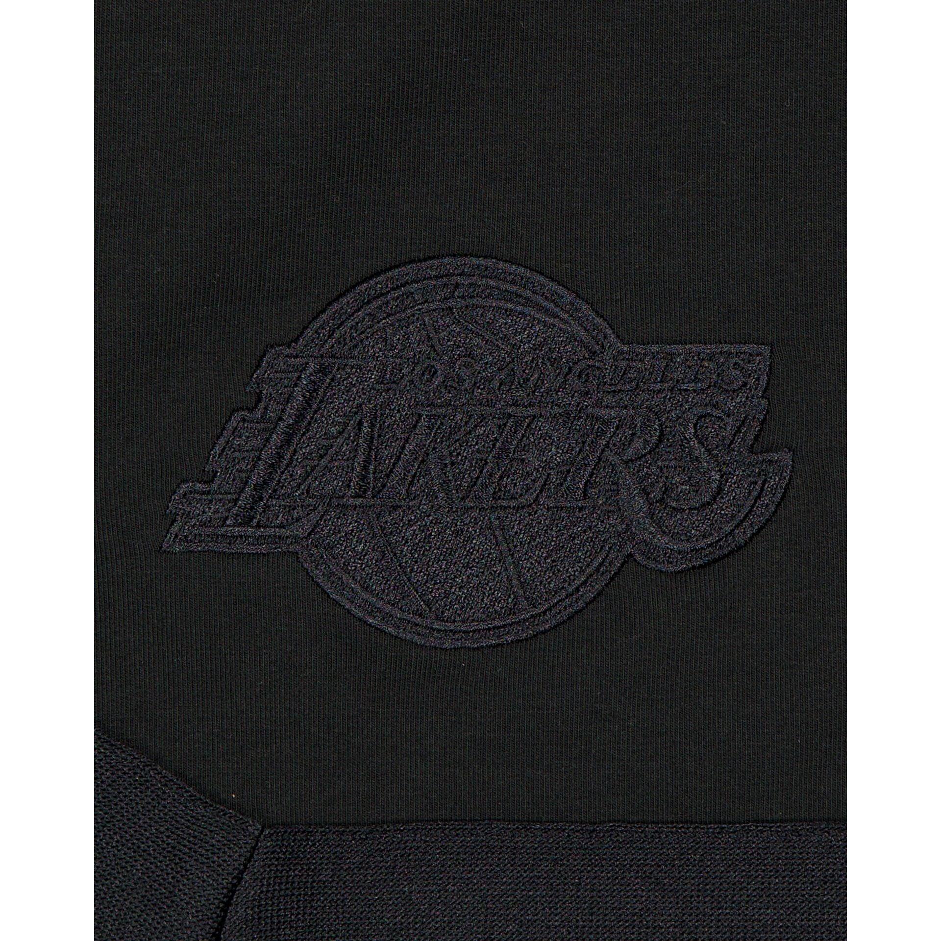 Los Angeles Lakers Black on Black Logo Select Shorts Male Product Image