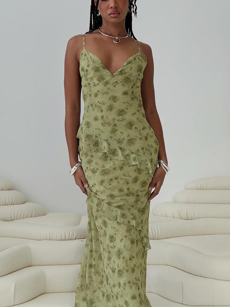 Teffoli Maxi Dress Green Product Image