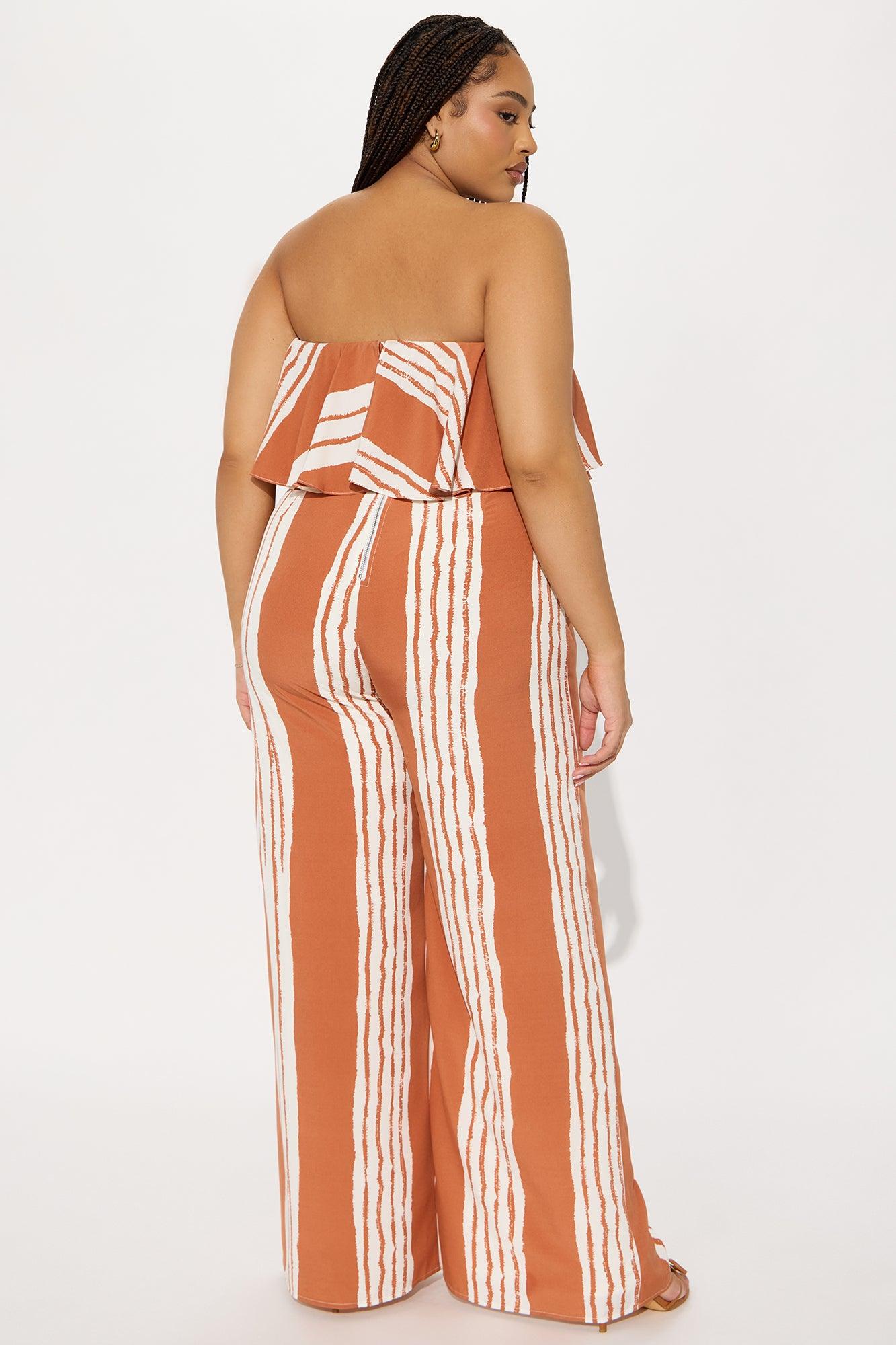 Santorini Crush Jumpsuit - Rust/combo Female Product Image