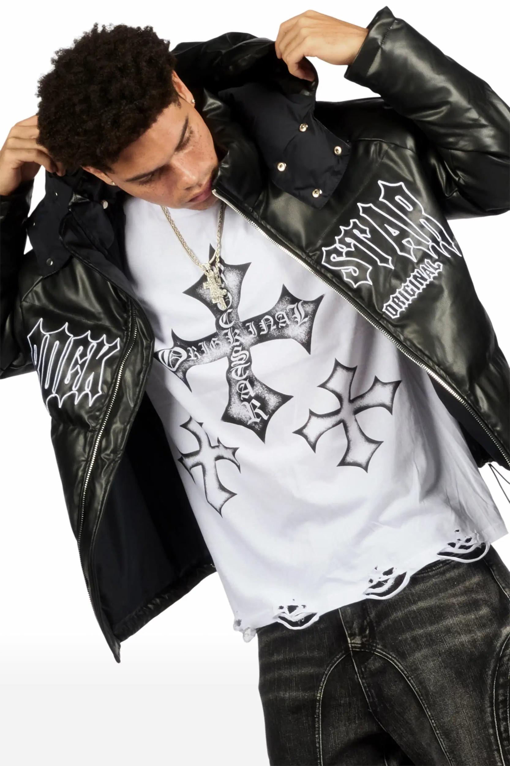 Ravi Black Puffer Jacket Male Product Image