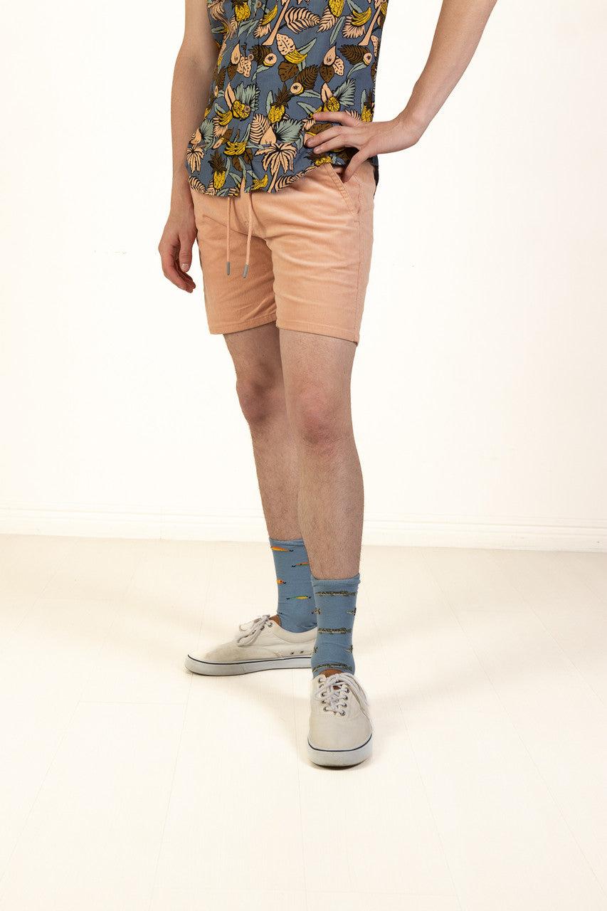 Peach Corduroy Shorts Product Image