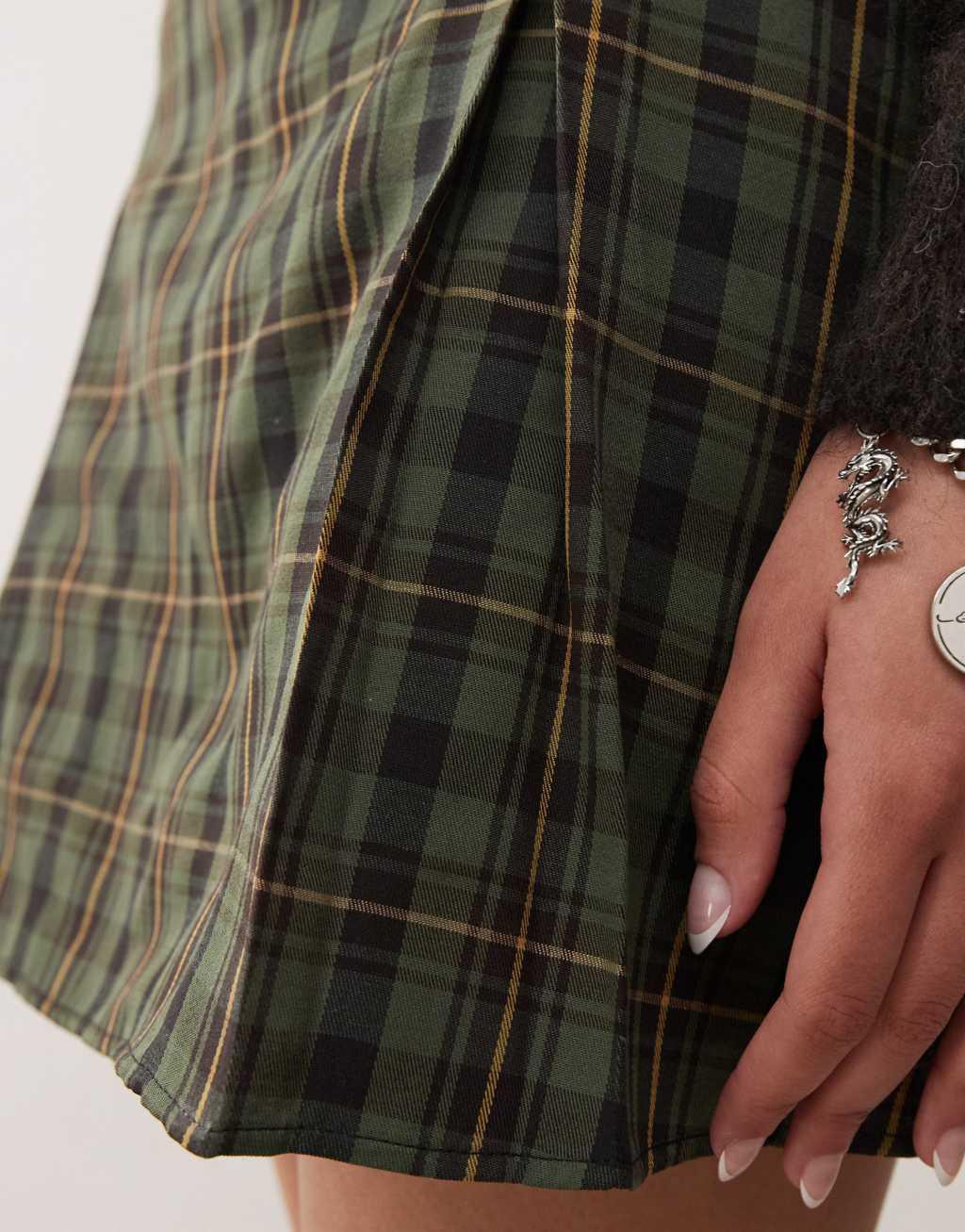 Reclaimed Vintage mini skort in plaid Product Image