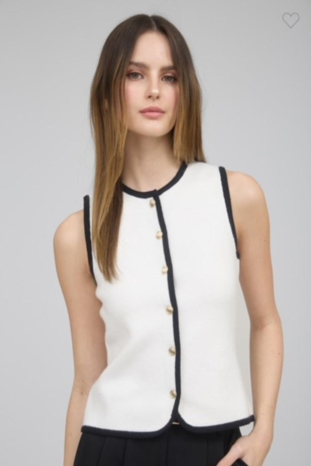 Contrast Trim Vest Product Image