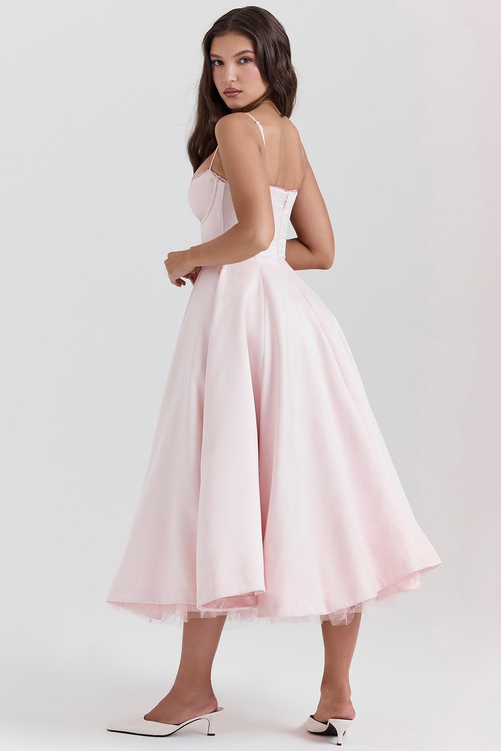 Mademoiselle  ballerina pink midi dress Product Image