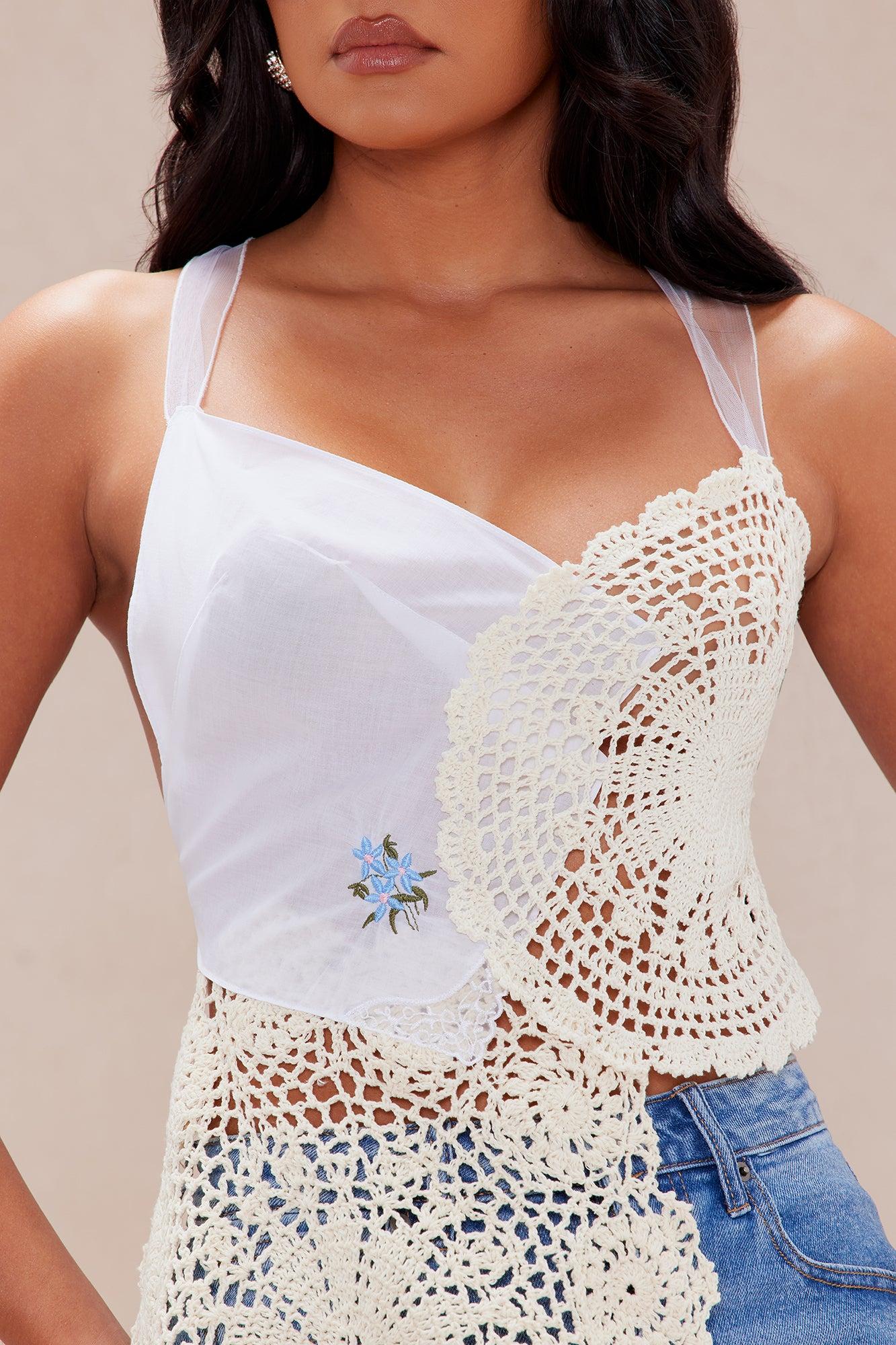 Delilah Crochet Top - White Product Image