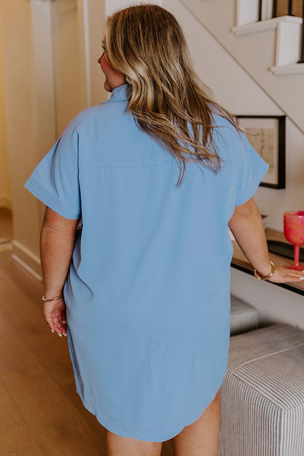 Effortless Radiance Shift Dress in Sky Blue Curves Product Image