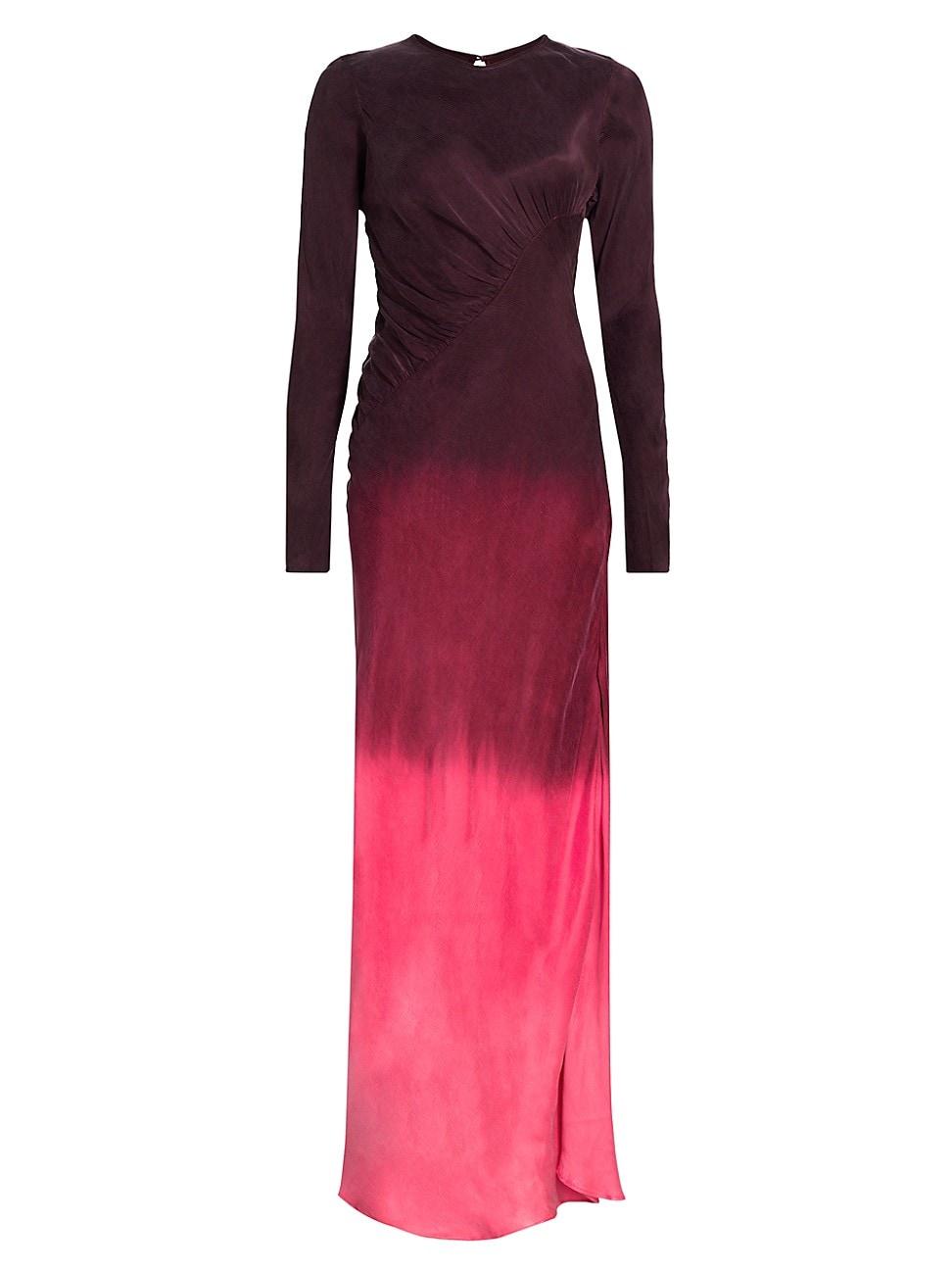 Womens Fluid Drape Dip-Dye Maxi Dress Product Image