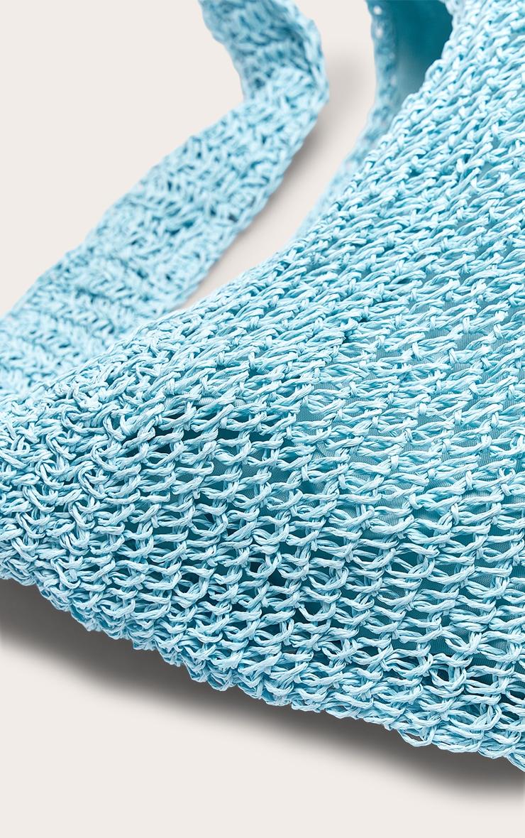 Turquoise Raffia Shoulder Bag Product Image