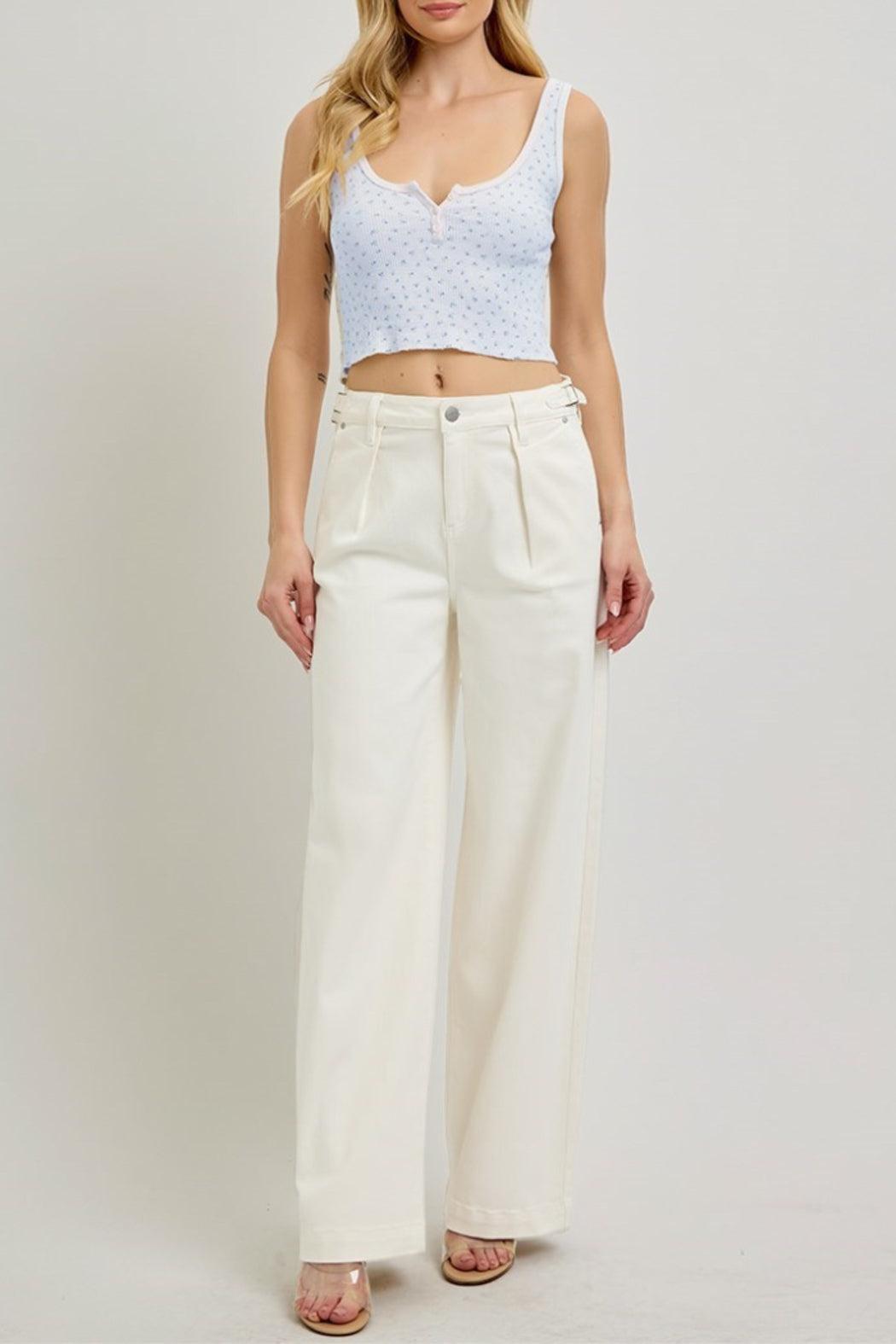 Mid Rise Pleated Wide Leg Product Image