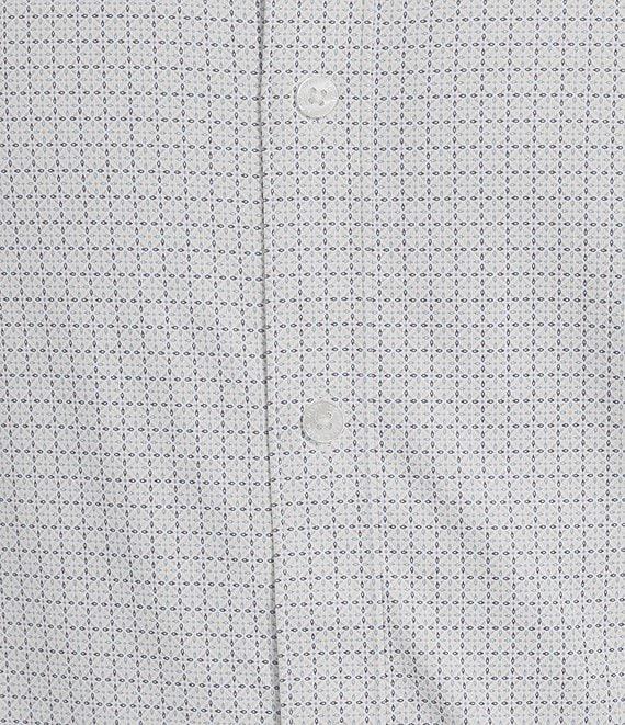 Hart Schaffner Marx Short Sleeve Luxury Performance Geo Print Coatfront Shirt Product Image