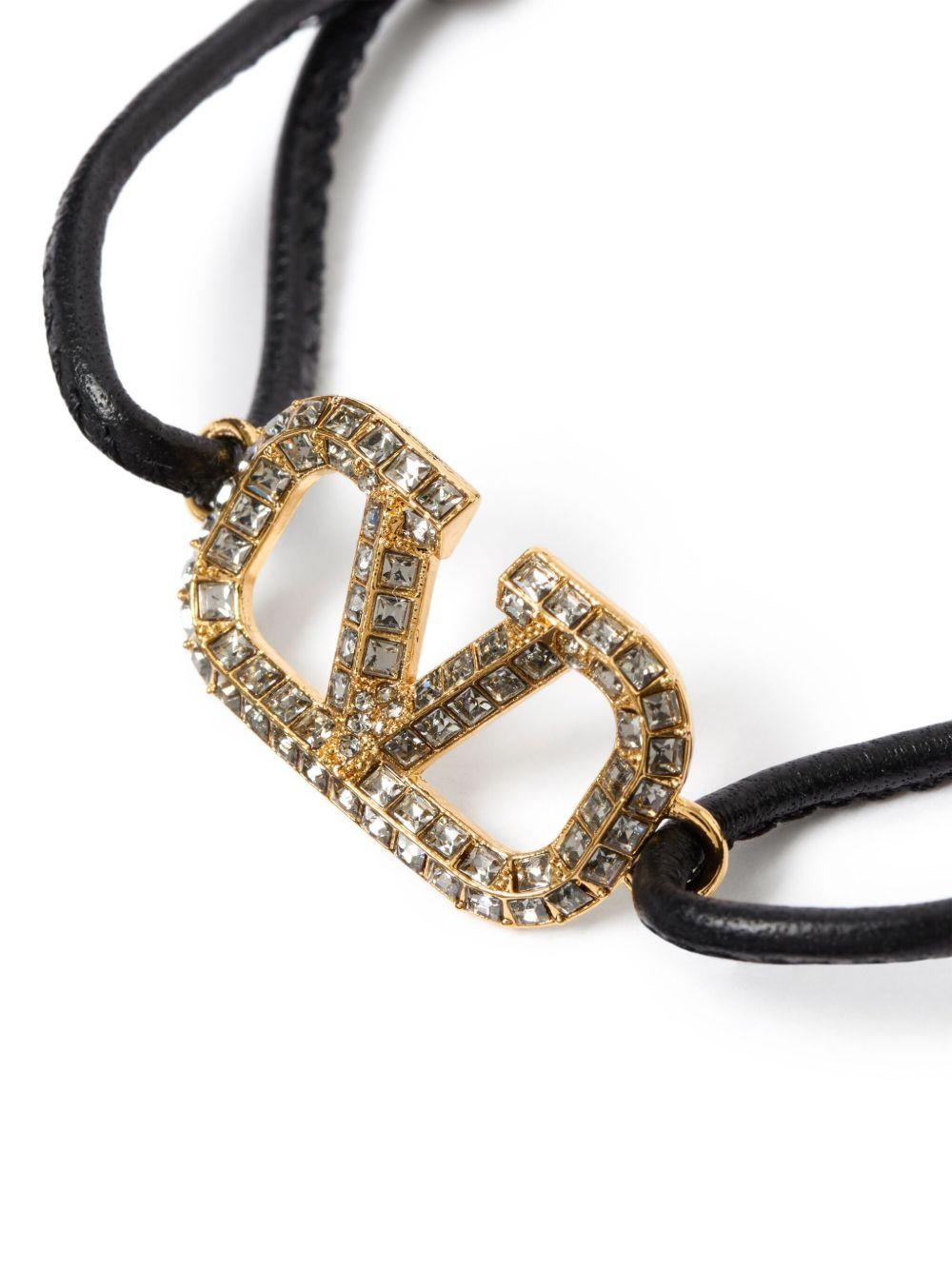 VLogo Signature leather bracelet Product Image