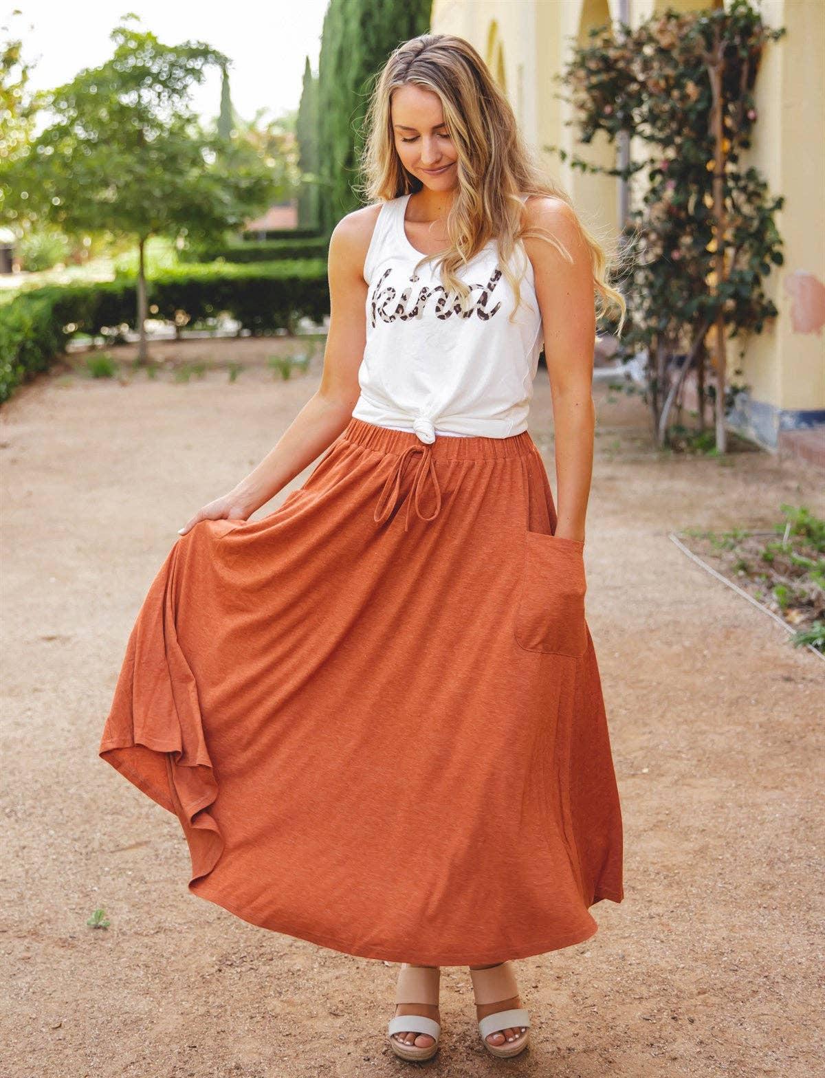 The Olive Pocket Skirt: Gray Product Image