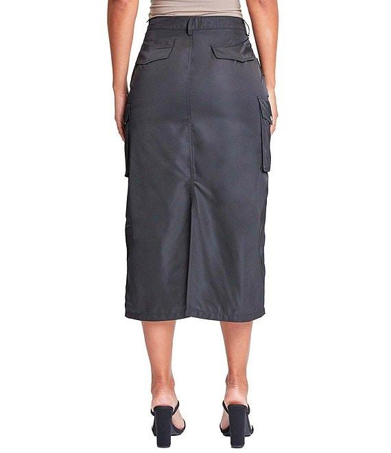 YMI Jeanswear Mid Rise Midi Cargo Skirt Product Image