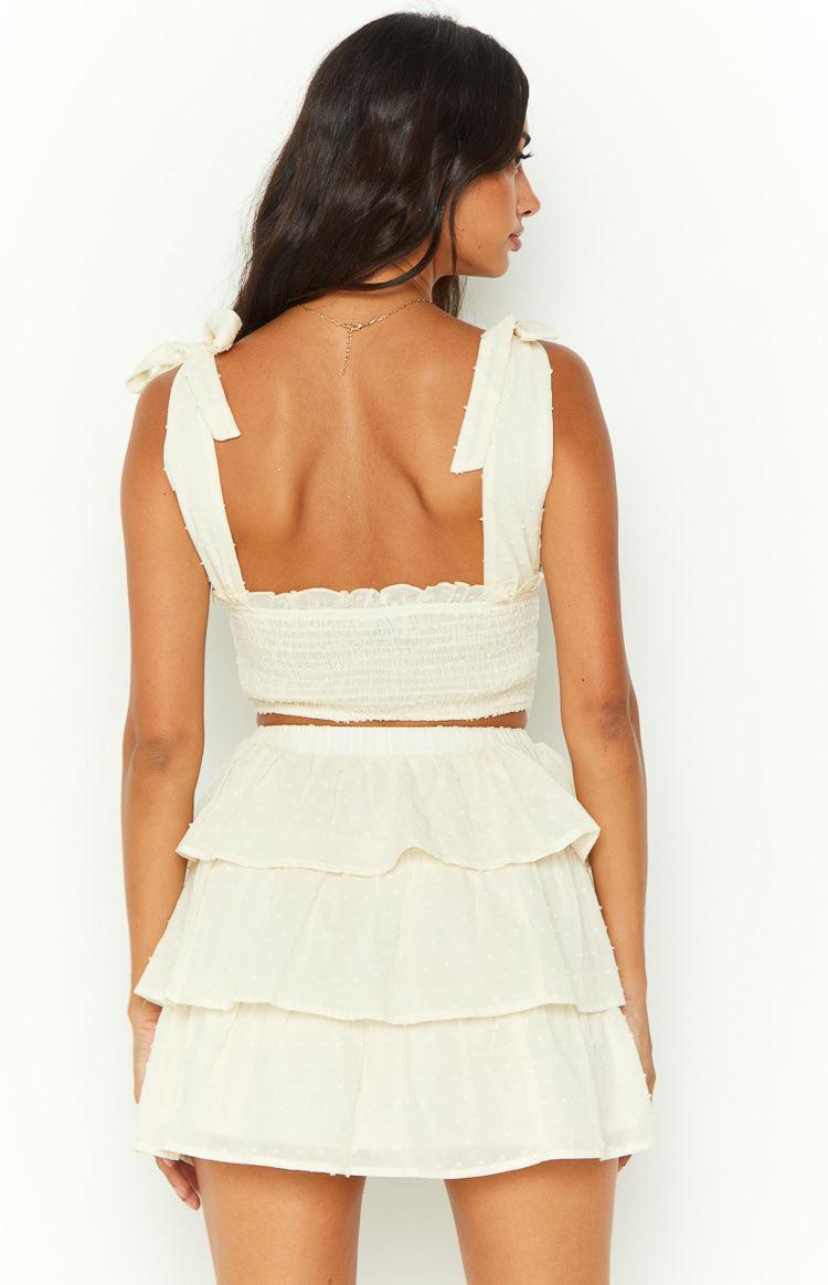 Madelyn Cream Shoulder Tie Top Product Image