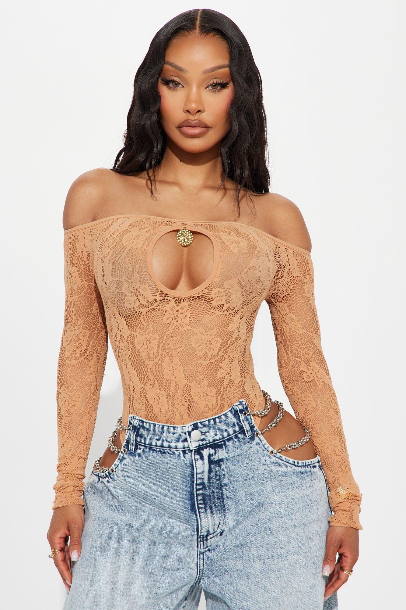 In The Yuma Seamless Bodysuit - Tan Product Image