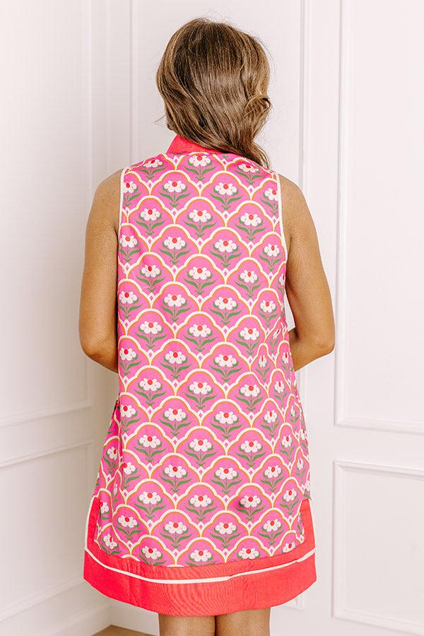 Lively Laughs Floral Mini Dress in Pink Product Image