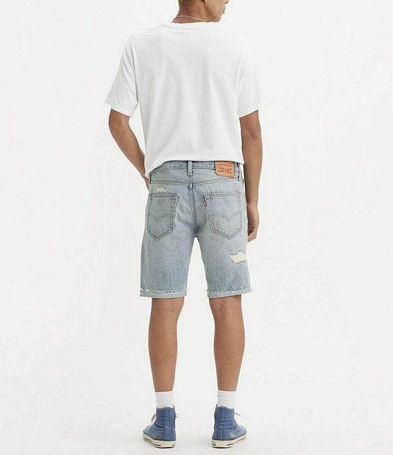 Levi's® 412 Slim Fit 9#double; Inseam Distressed Shorts Product Image