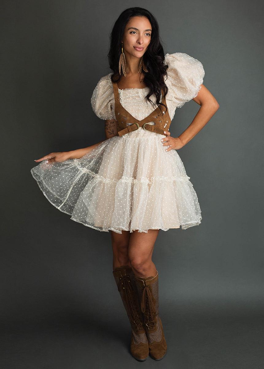 Perla Dress in Cream Dot Female Product Image