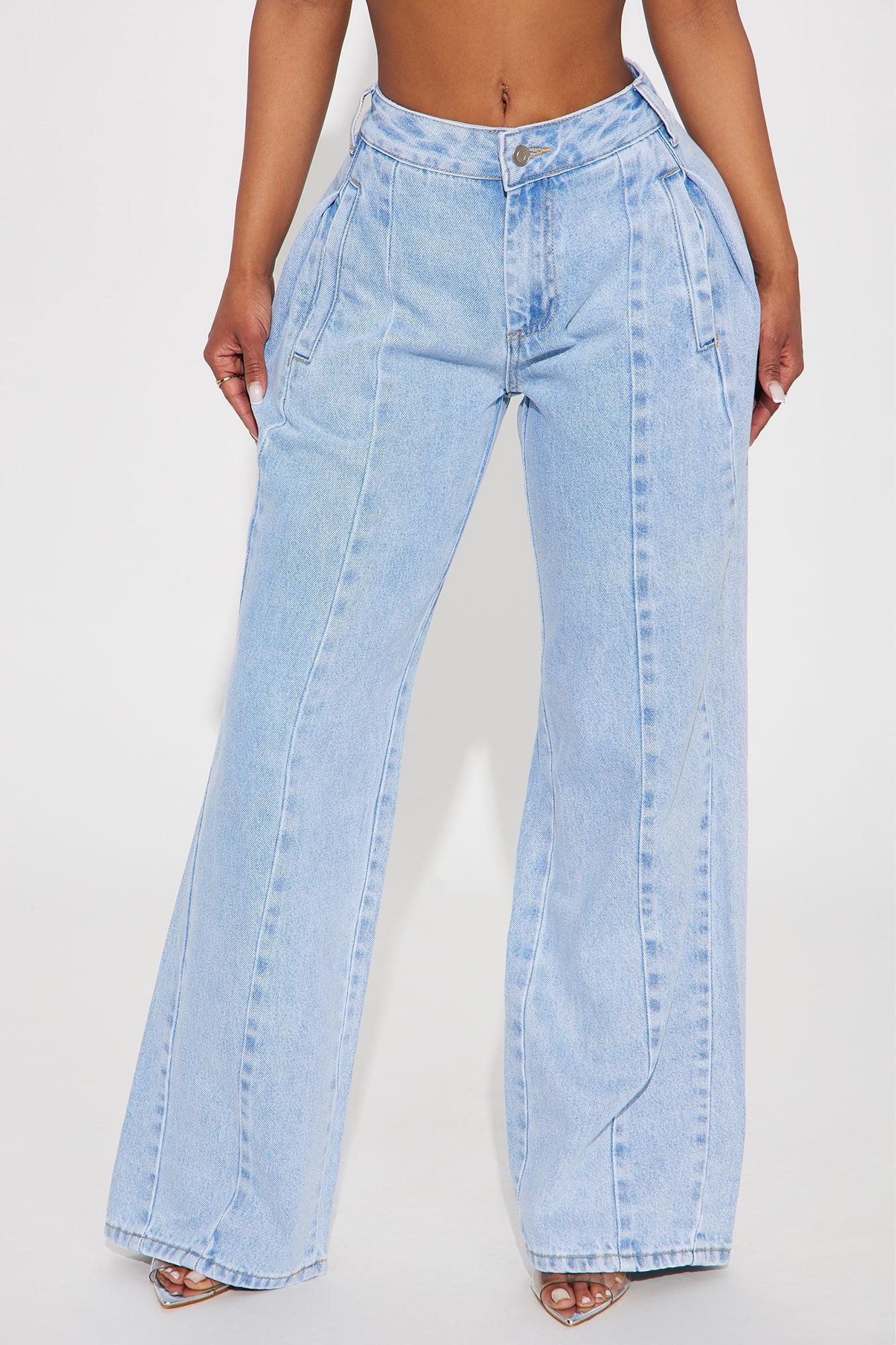Larissa Wide Leg Trouser Jeans - Light Wash Product Image