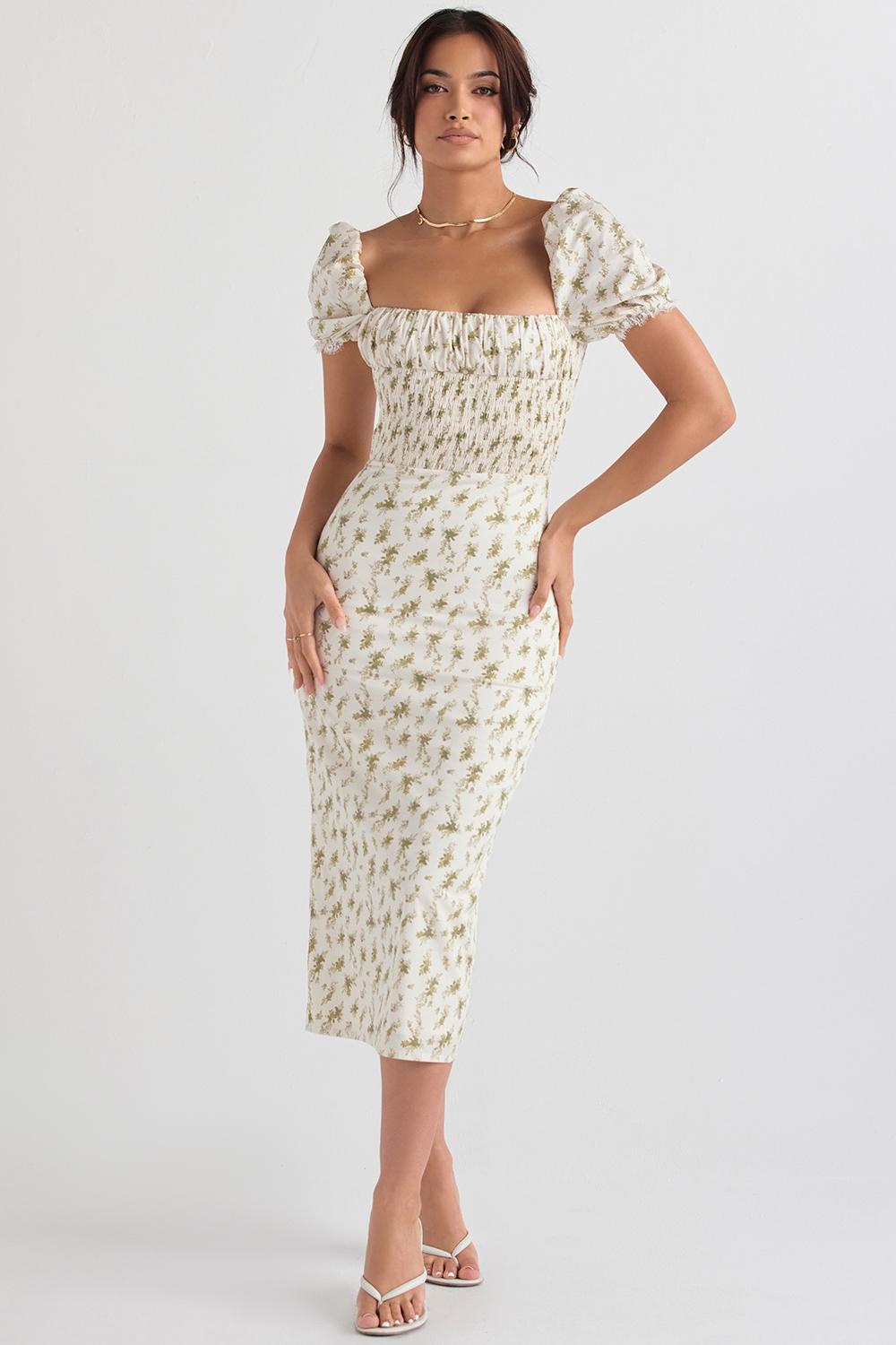 Bellucci  garden print shirred sundress Product Image