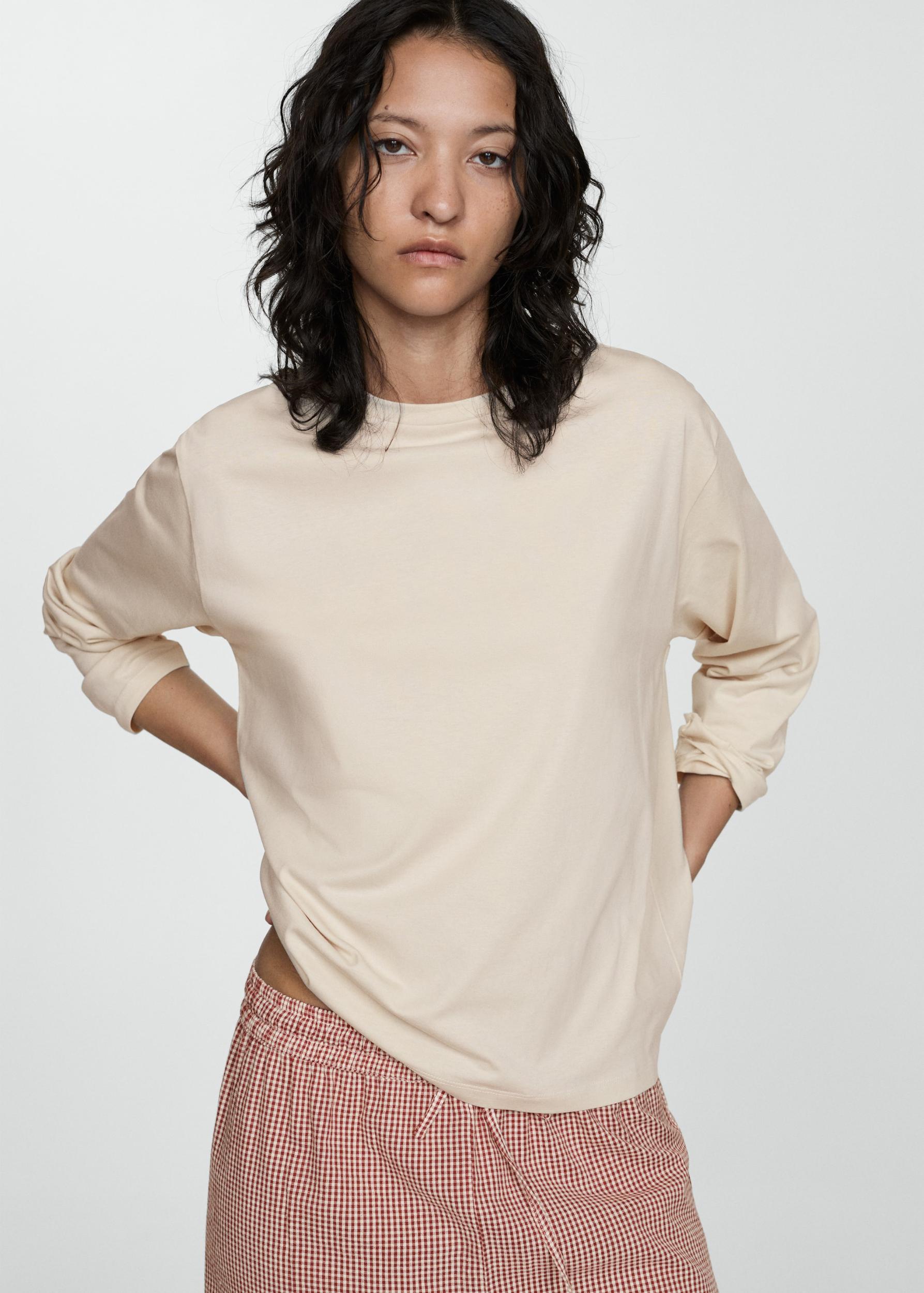 Two-piece cotton pyjamas - Women | MANGO USA Product Image