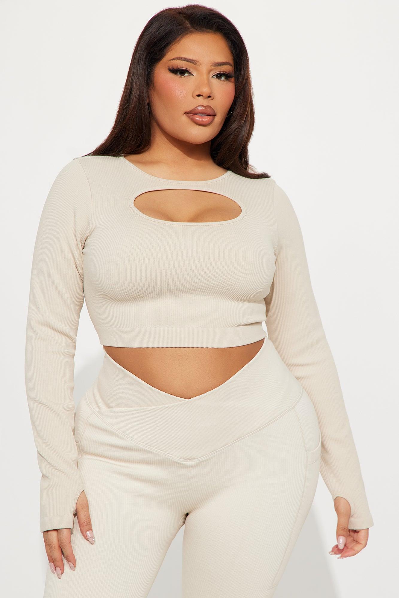 Resistance Effortless Seamless Active Top - Light Taupe Product Image