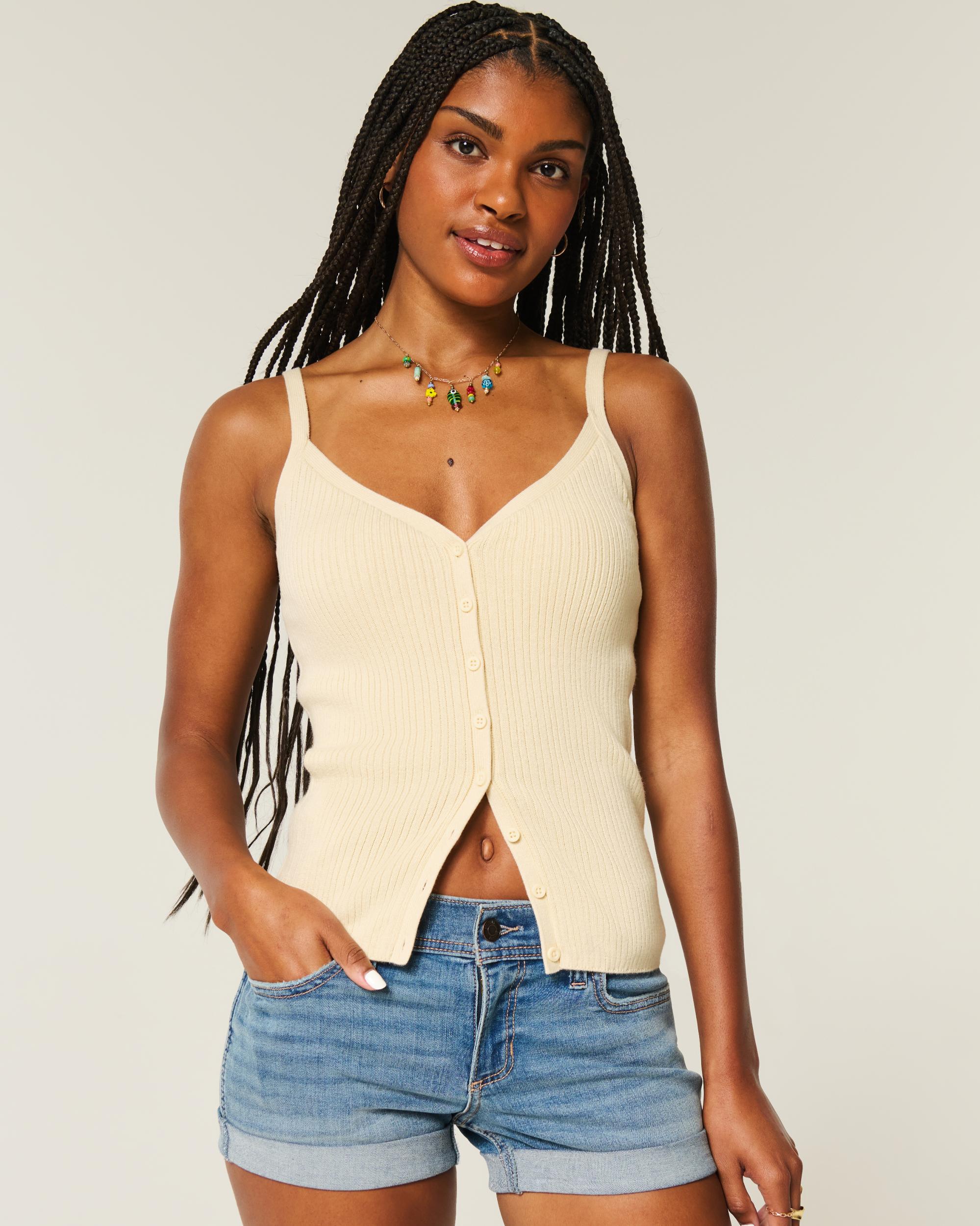 Button-Through Sweater Tank Product Image