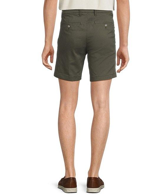 Roundtree & Yorke The Cloud Collection 7#double; Flat Front Washed Chino Shorts Product Image