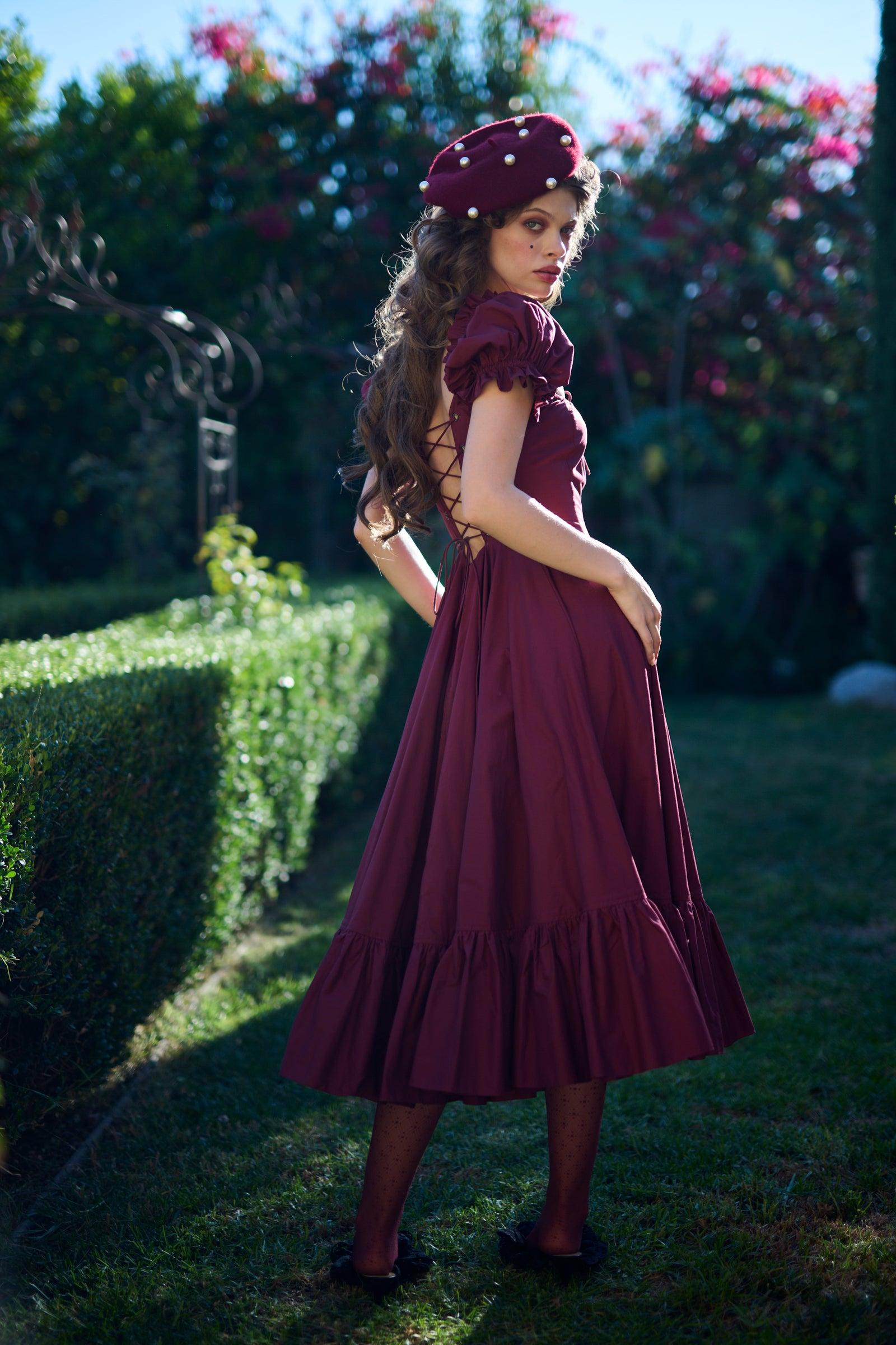 The Bordeaux Foxglove Dress Product Image