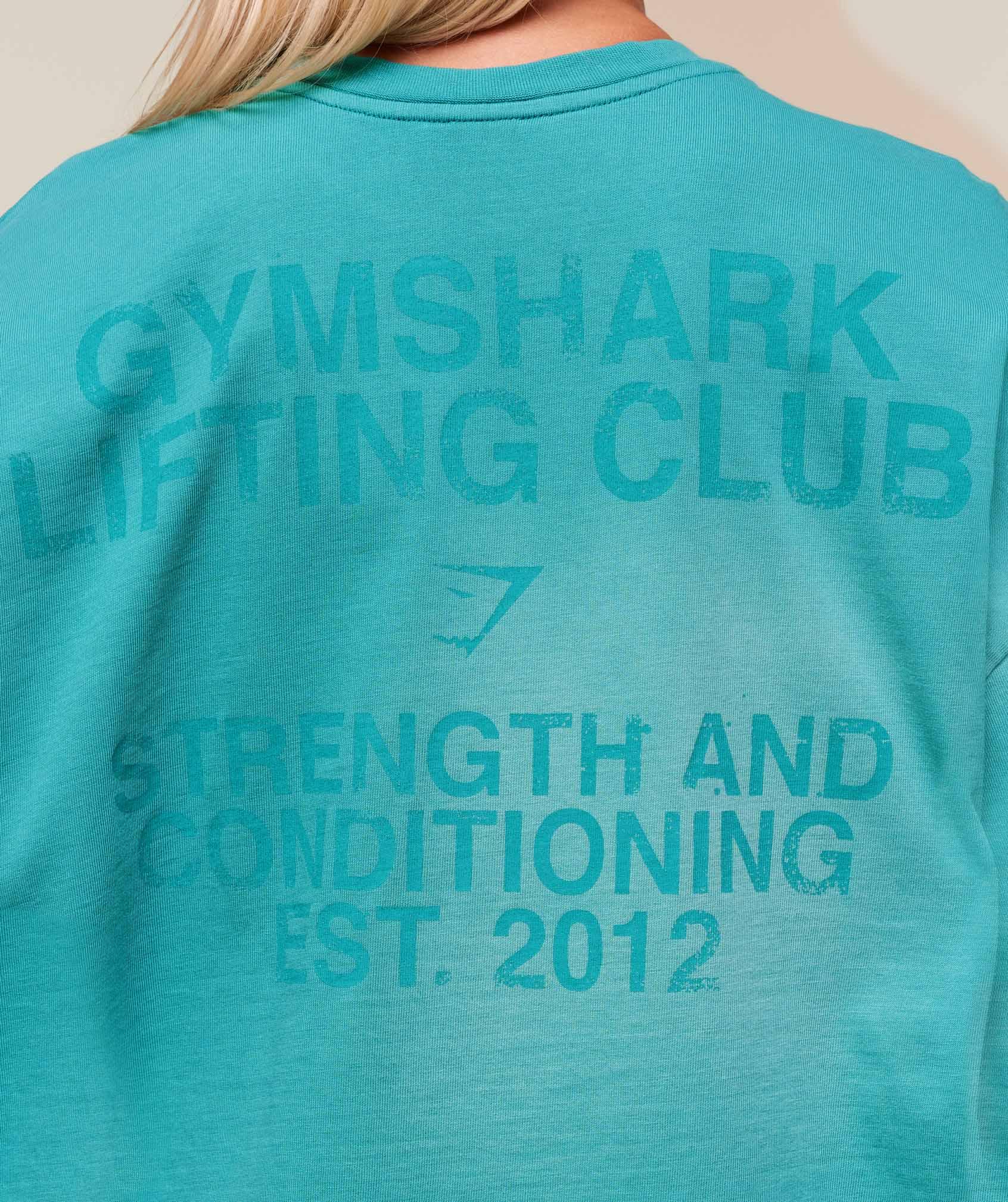 Gymshark Summer Tie-Dye Graphic Oversized T-Shirt - Jewel Teal/Wash Female Product Image