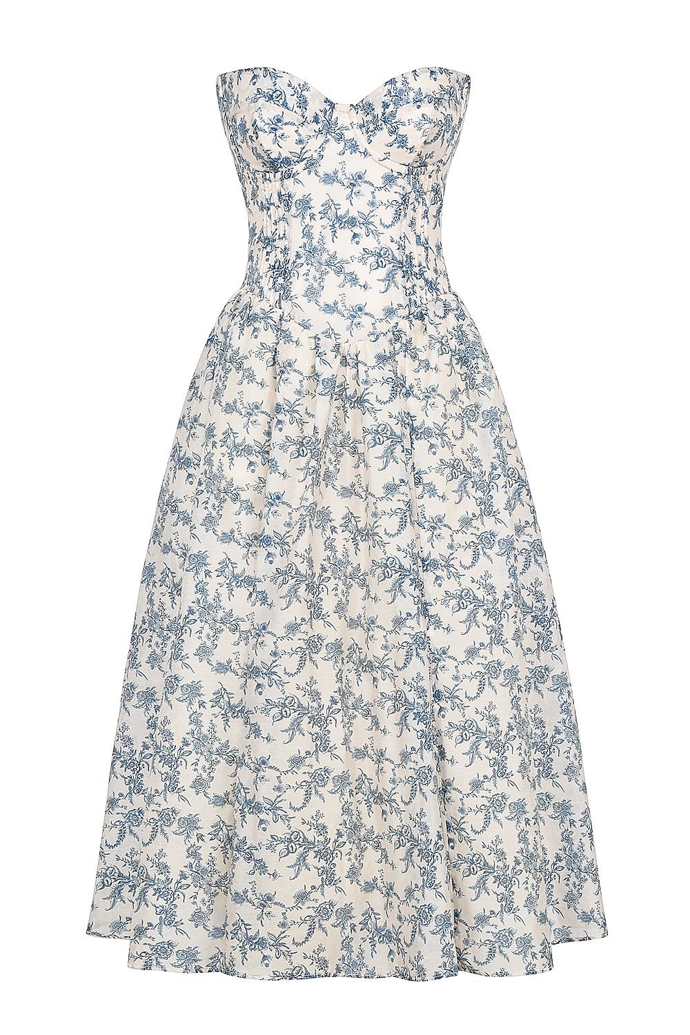 Bennett  english porcelain print strapless sundress Product Image