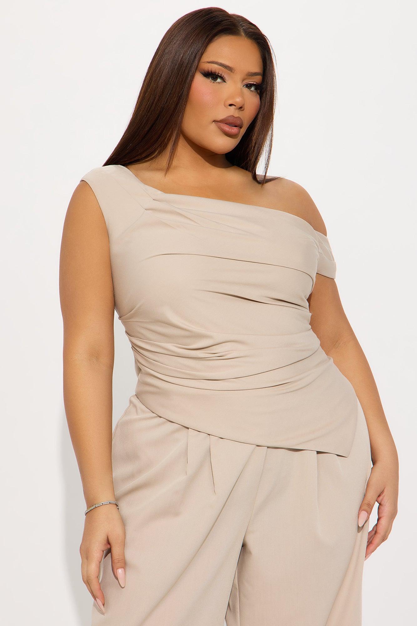 Running Late Jumpsuit - Taupe Product Image