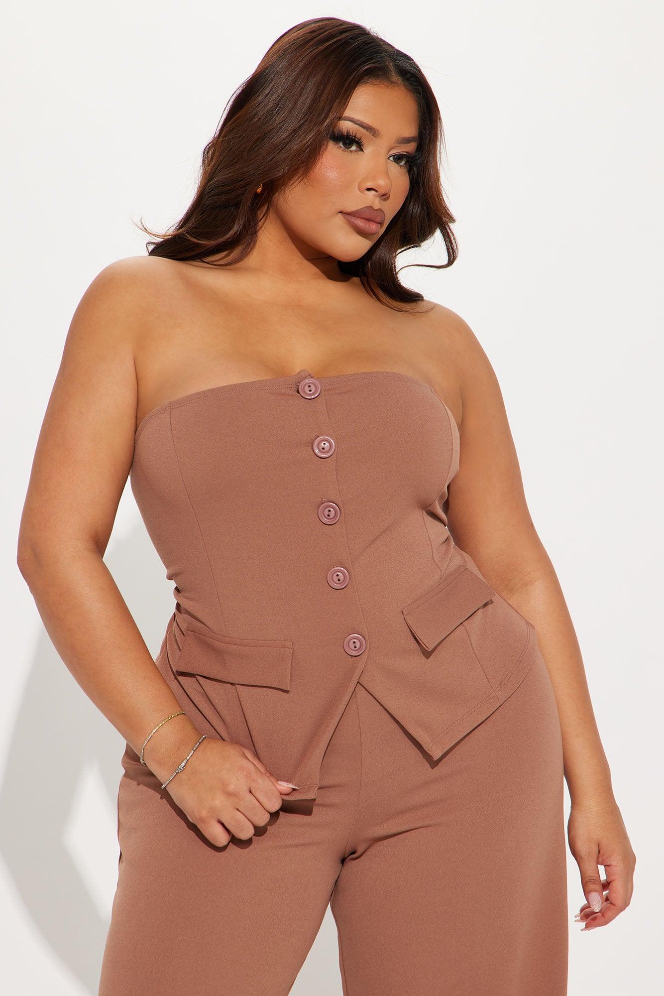 Business Type Jumpsuit - Mocha Product Image