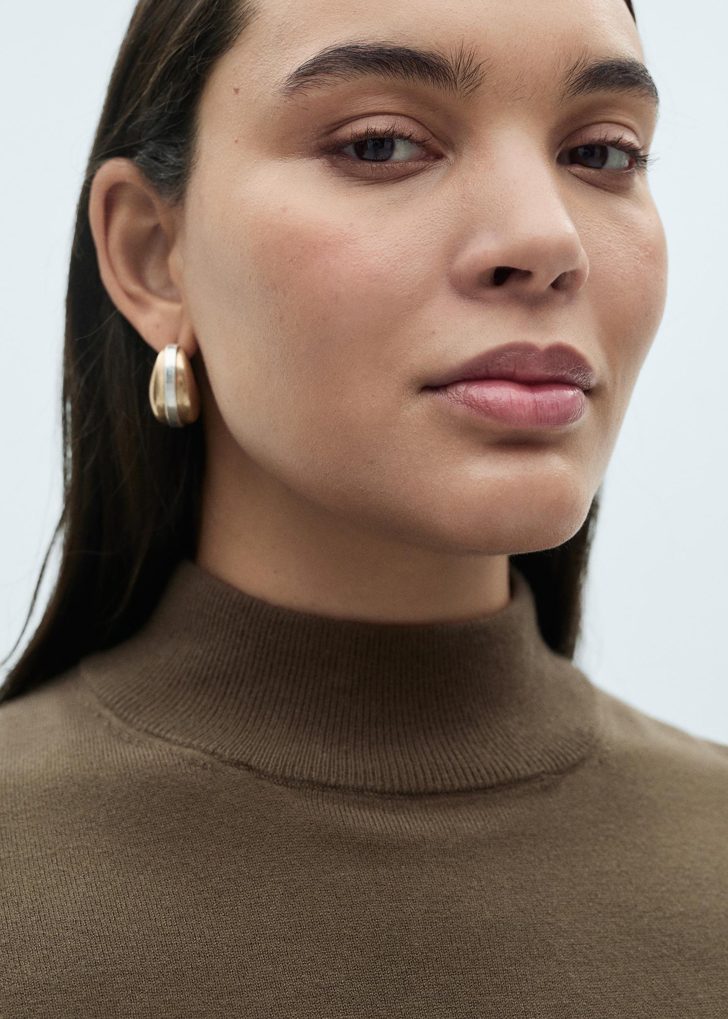 Perkins neck knitted sweater - Women | MANGO USA Product Image