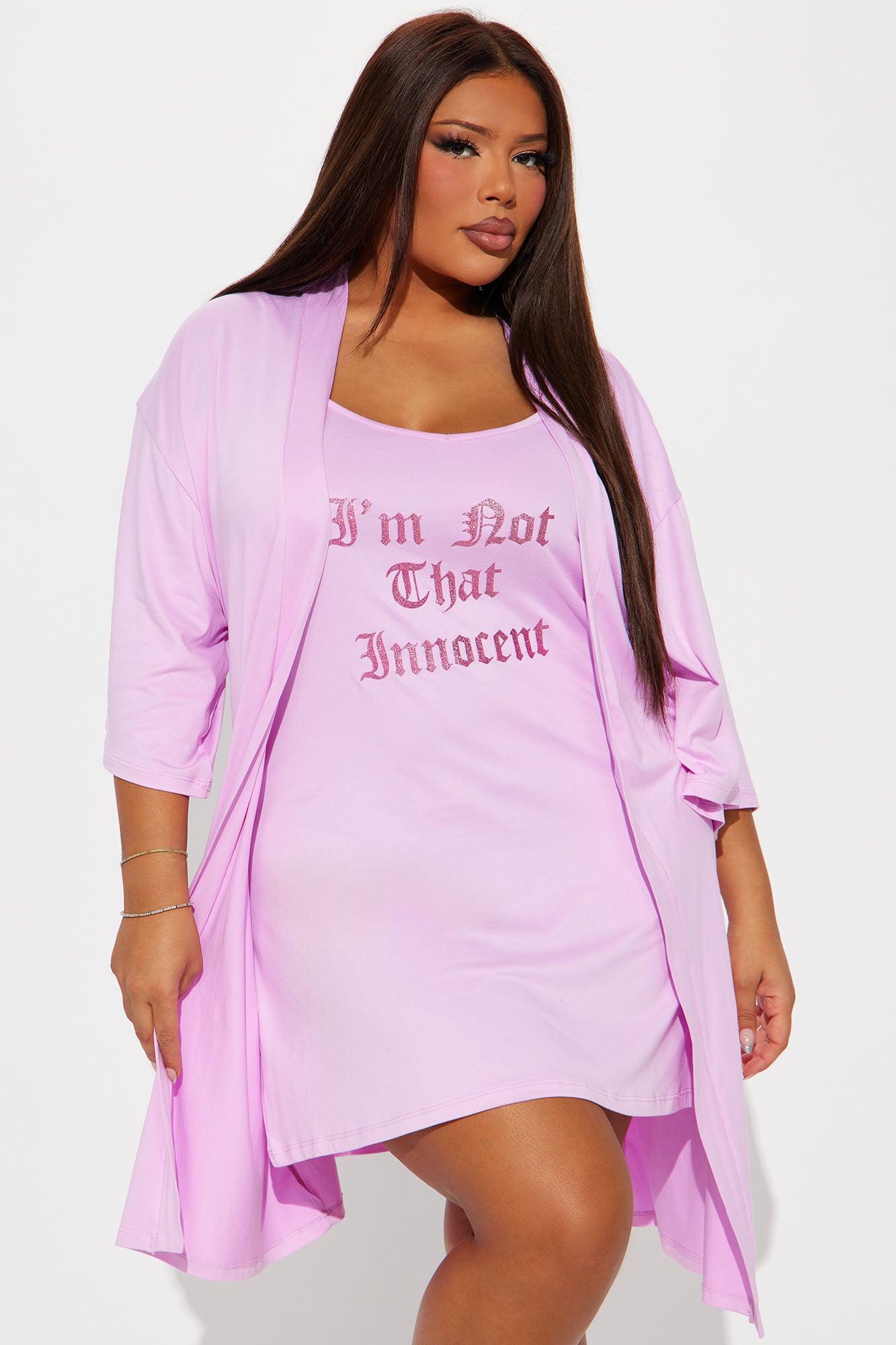 Not That Innocent PJ Robe Set - Pink Product Image