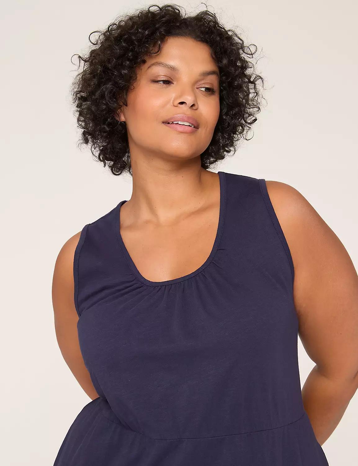 Scoop-Neck Tiered Swing Dress Product Image