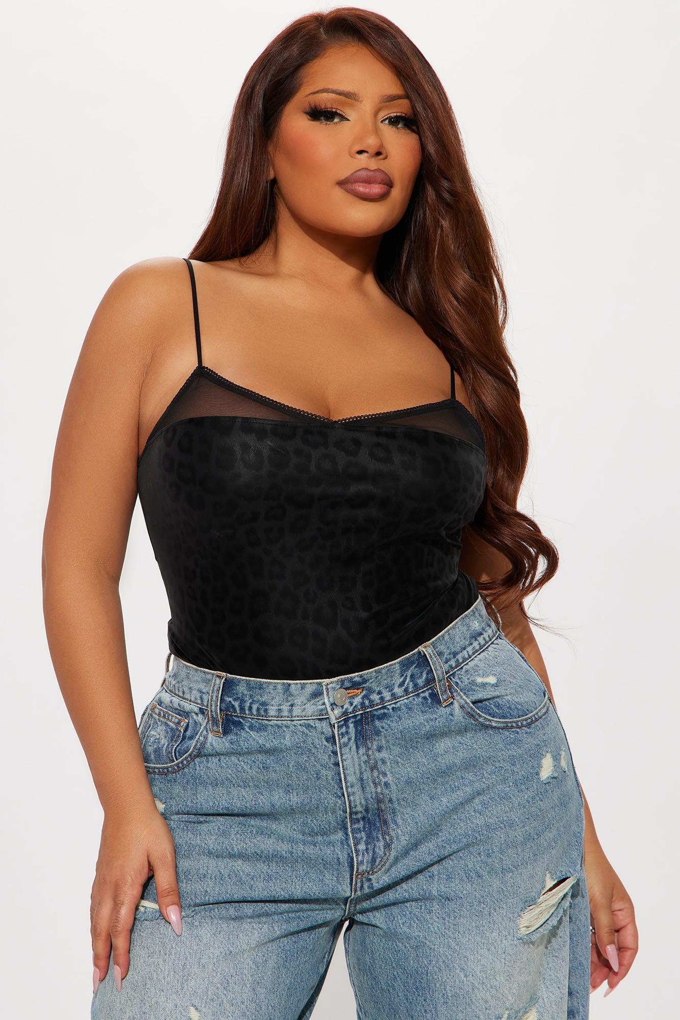 Dark Escape Lace Trim Bodysuit - Black Female Product Image