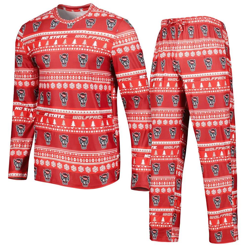 Men's Concepts Sport Red NC State Wolfpack Swivel Long Sleeve T-Shirt & Pants Sleep Set, Size: XL, Nst Red Product Image