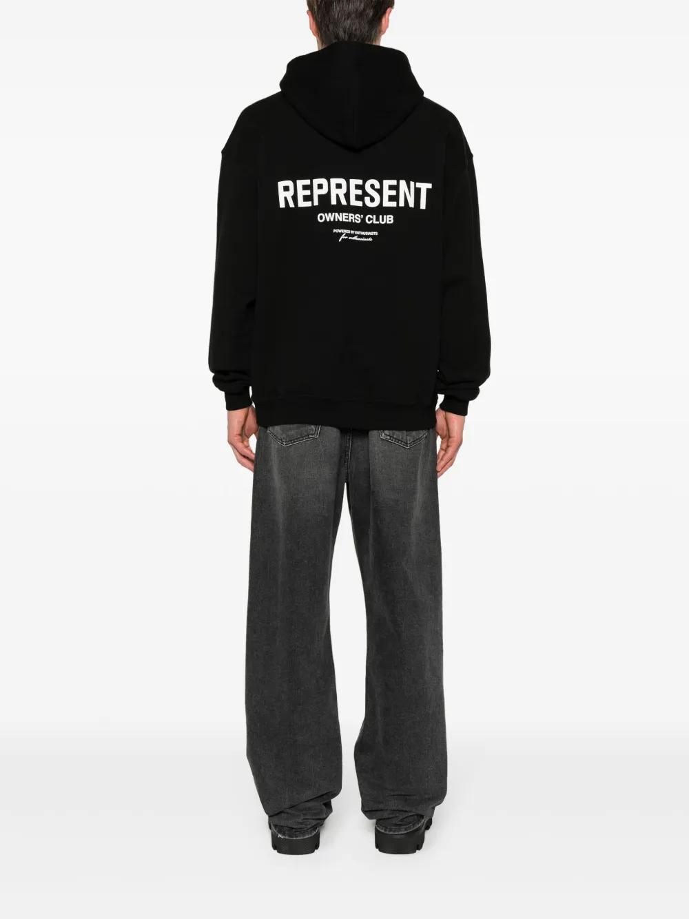 logo-print cotton hoodie Product Image