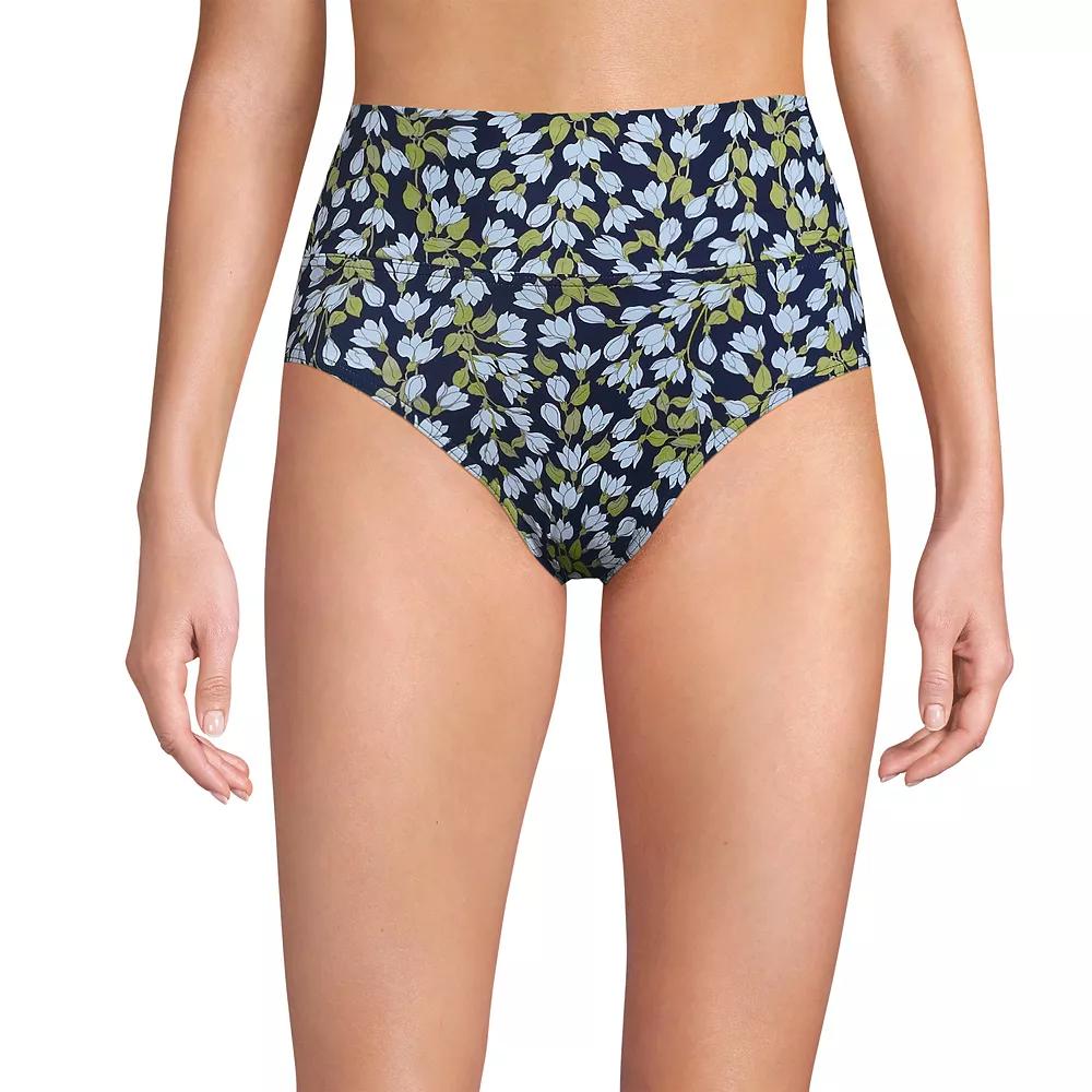Women's Lands' End Chlorine Resistant Fold Over High Waisted Bikini Bottoms,  Product Image